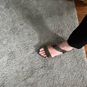 Women's Olive Suede Crisscross Sandal